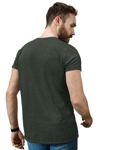 Bone To Rock Bone To Rock Green Round Neck Cotton Half Sleeved T-Shirt with Printed Graphics