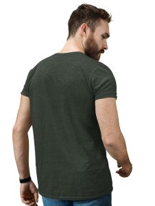 Streets On Fire Green Round Neck Cotton Half Sleeved T-Shirt with Printed Graphics