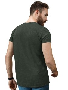 Let's Play Green Round Neck Cotton Half Sleeved T-Shirt with Printed Graphics