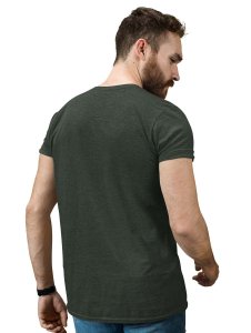 Baseball Monkey Green Round Neck Cotton Half Sleeved T-Shirt with Printed Graphics