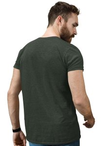 High Jump Kangaroo Green Round Neck Cotton Half Sleeved T-Shirt with Printed Graphics