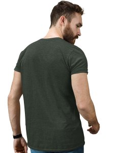 Rich Skull Green Round Neck Cotton Half Sleeved T-Shirt with Printed Graphics