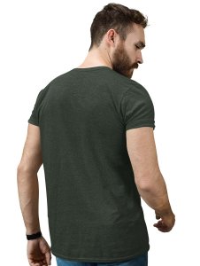 Grumpy Batter Green Round Neck Cotton Half Sleeved T-Shirt with Printed Graphics