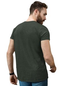 Hip-Hop Drip Green Round Neck Cotton Half Sleeved T-Shirt with Printed Graphics