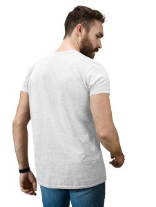 The Royal Eagle White Round Neck Cotton Half Sleeved T-Shirt with Printed Graphics