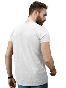 The Shooter And Roses White Round Neck Cotton Half Sleeved T-Shirt with Printed Graphics