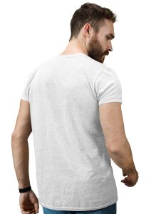 Demon - The Rider White Round Neck Cotton Half Sleeved T-Shirt with Printed Graphics