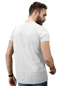 Dinasaur With Headphone White Round Neck Cotton Half Sleeved T-Shirt with Printed Graphics