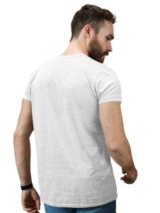 Let's Play White Round Neck Cotton Half Sleeved T-Shirt with Printed Graphics