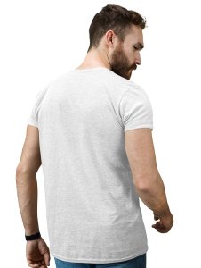 Baseball Monkey White Round Neck Cotton Half Sleeved T-Shirt with Printed Graphics