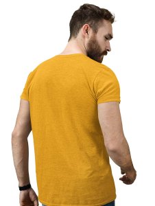 The Royal Eagle Yellow Round Neck Cotton Half Sleeved T-Shirt with Printed Graphics