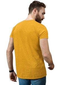 The Evil Angel Yellow Round Neck Cotton Half Sleeved T-Shirt with Printed Graphics