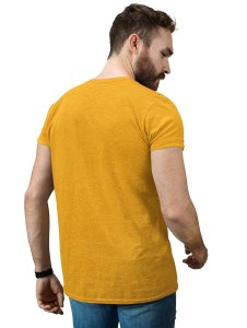 Rock N Roll Forever Yellow Round Neck Cotton Half Sleeved T-Shirt with Printed Graphics