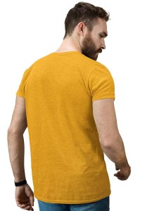 Cat Lover Yellow Round Neck Cotton Half Sleeved T-Shirt with Printed Graphics