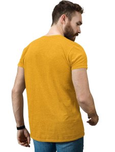 Revenge Yellow Round Neck Cotton Half Sleeved T-Shirt with Printed Graphics