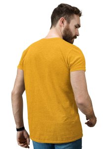 Ride Loose, (BG Yellow) Yellow Round Neck Cotton Half Sleeved T-Shirt with Printed Graphics