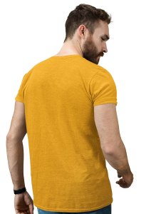 Coscoot Yellow Round Neck Cotton Half Sleeved T-Shirt with Printed Graphics