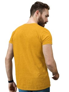 Schedule Murderer Yellow Round Neck Cotton Half Sleeved T-Shirt with Printed Graphics