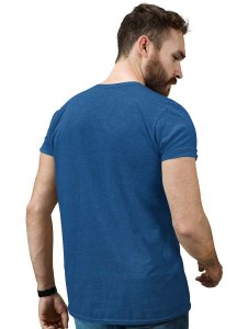 Forever Blue Round Neck Cotton Half Sleeved T-Shirt with Printed Graphics