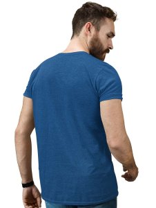 The Deathheads Blue Round Neck Cotton Half Sleeved T-Shirt with Printed Graphics