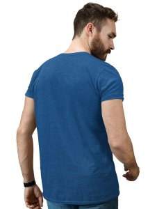 The Power Of Karma Blue Round Neck Cotton Half Sleeved T-Shirt with Printed Graphics