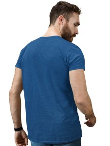 The Evil Angel Blue Round Neck Cotton Half Sleeved T-Shirt with Printed Graphics