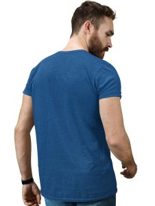 Rock N Roll Forever Blue Round Neck Cotton Half Sleeved T-Shirt with Printed Graphics