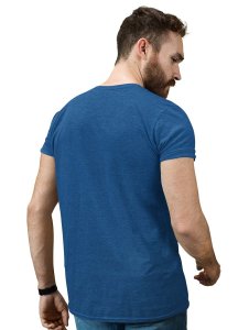 The Last Weapon Blue Round Neck Cotton Half Sleeved T-Shirt with Printed Graphics
