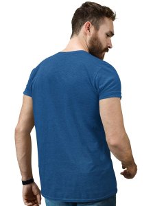 Cat Lover Blue Round Neck Cotton Half Sleeved T-Shirt with Printed Graphics