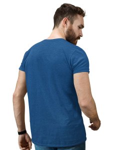 Revenge Blue Round Neck Cotton Half Sleeved T-Shirt with Printed Graphics