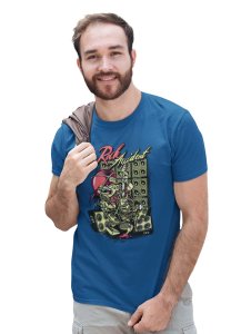 The Wrecker Blue Round Neck Cotton Half Sleeved T-Shirt with Printed Graphics