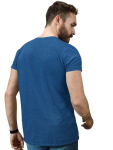 Bone To Rock Blue Round Neck Cotton Half Sleeved T-Shirt with Printed Graphics