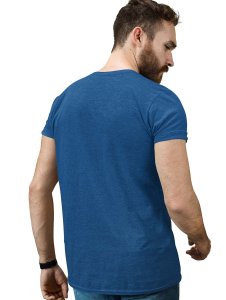 Demon- The Rider Blue Round Neck Cotton Half Sleeved T-Shirt with Printed Graphics