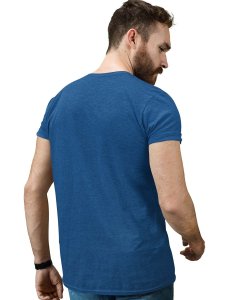Demon- The Rider Graphic Printed Blue Cotton Round Neck Half Sleeves Tshirt