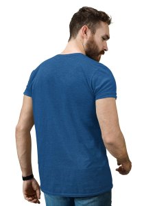 The Wave Monster Graphic Printed Blue Cotton Round Neck Half Sleeves Tshirt