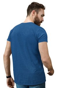 Mozart- The Composer Blue Round Neck Cotton Half Sleeved T-Shirt with Printed Graphics