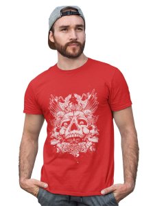 Casino Queen Red Round Neck Cotton Half Sleeved T-Shirt with Printed Graphics