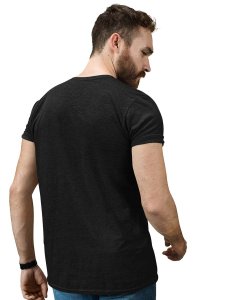 The Dunk Black Round Neck Cotton Half Sleeved T-Shirt with Printed Graphics