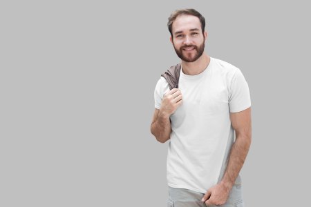 White solid colour tee