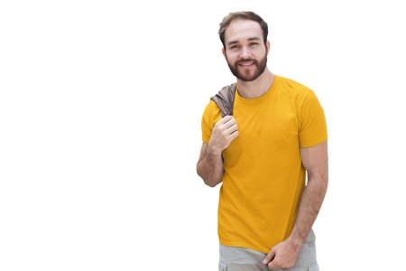 Yellow solid colour tee