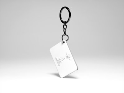 Toh... Mai Naachu?-acryllic printed white keychains/ keyrings for bollywood lover people(Pack Of 2)