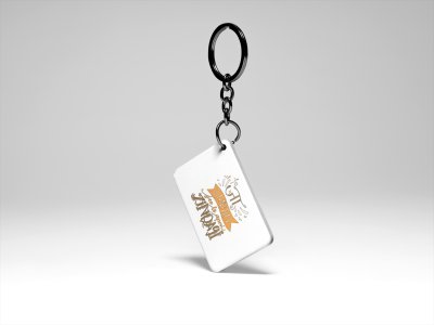 Jaa simran ji le apni zindgi -acryllic printed white keychains/ keyrings for bollywood lover people(Pack Of 2)