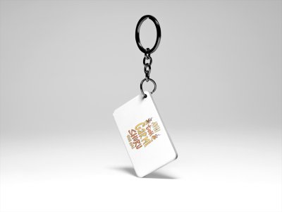 Abhi Toh Garmi Shuru Hui Hai .. -acryllic printed white keychains/ keyrings for bollywood lover people(Pack Of 2)