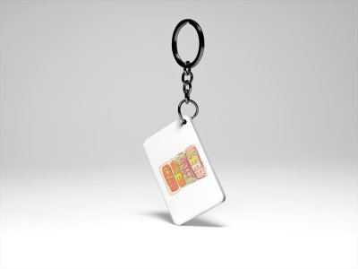 Keep kaam se kaam - acryllic printed white keychains/ keyrings for bollywood lover people(Pack Of 2)