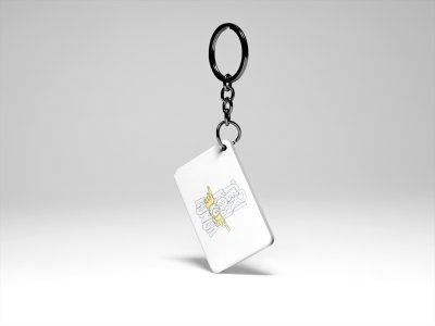 Teri keh ke Lunga - acryllic printed white keychains/ keyrings for bollywood lover people(Pack Of 2)