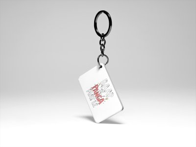 Baap se Panga Mat Le - acryllic printed white keychains/ keyrings for bollywood lover people(Pack Of 2)