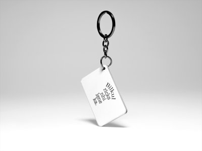 Bilkul Ricks Nhi Lene Ka ..- acryllic printed white keychains/ keyrings for bollywood lover people(Pack Of 2)