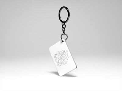 Tu Bahar Mil - acryllic printed white keychains/ keyrings for bollywood lover people(Pack Of 2)