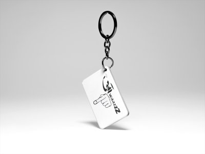 Aawaazzzz- acryllic printed white keychains/ keyrings for bollywood lover people(Pack Of 2)