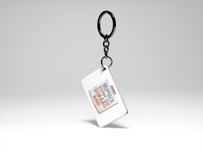 Number kam Hai Dimag Nahi - acryllic printed white keychains/ keyrings for bollywood lover people(Pack Of 2)